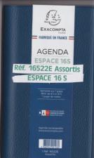 AGENDA Exacompta Espace 16S semainier 2025 spiralé 9X17 REF 16522E