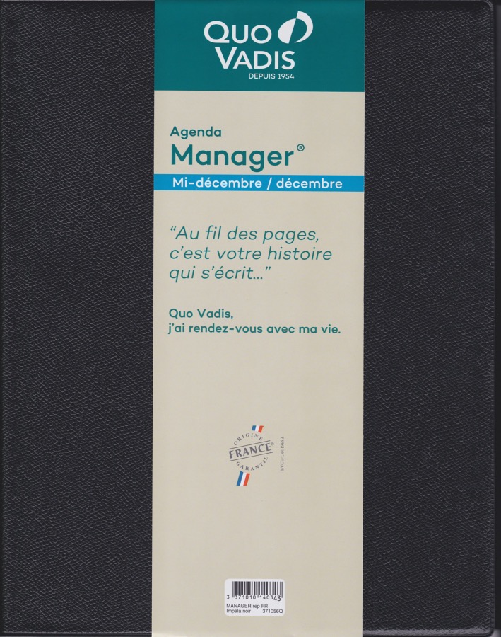 Agenda Quo Vadis Manager Spiralé Fr rep Recharge - 21x27cm