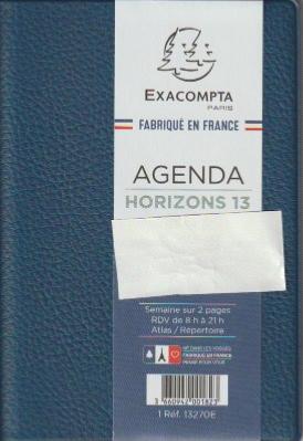 Agenda 2024 EXACOMPTA Horizon 13 Cassandra - 130x90mm - 1 semaine sur 2  pages (COLORIS ALEATOIRES)