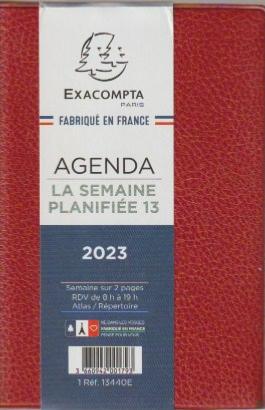 Agenda 2024 EXACOMPTA de poche Cassandra - 130x90mm - 1 semaine sur 2 pages  (COLORIS ALEATOIRES)