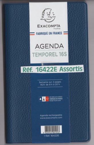 AGENDA SEMAINIER TEMPOREL 16S  9X16 CM JANVIER À JANVIER 16422E 2025