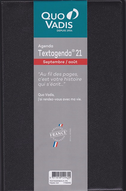 Agenda Journalier 2023/2024 - Ben TEXTAGENDA 21 Spiralé - 13 x 21 cm - Quo  Vadis