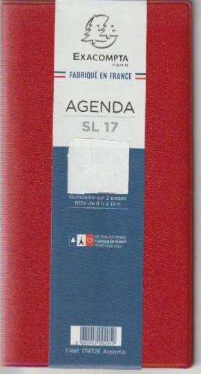 Agenda 2024 journalier Journée planifiée Exacompta 13,5 x 21 cm