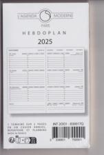 830017Q Agenda Moderne recharge Hebdoplan INT 2001 Version 2025